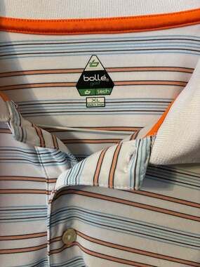 Bollé Golf Tech Striped Polo Shirt Men's XL